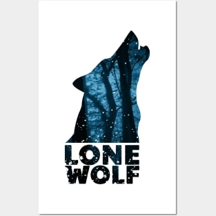 Lonely wolf Posters and Art